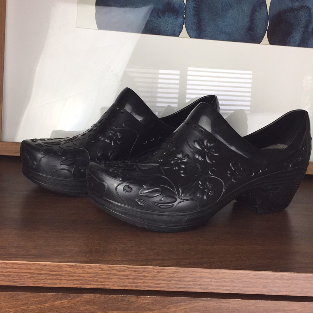 DANSKO Slip Resistant Rubber Embossed Clog Wedge
